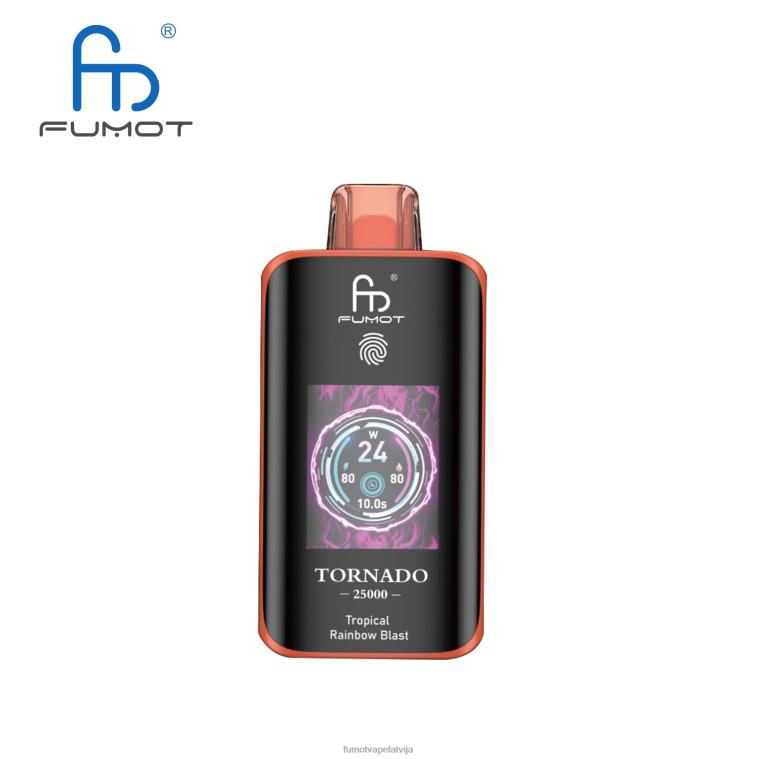 Fumot Price | Fumot Tornado 25000 vienreizējās lietošanas vape tropu varavīksnes sprādziens 204XL13