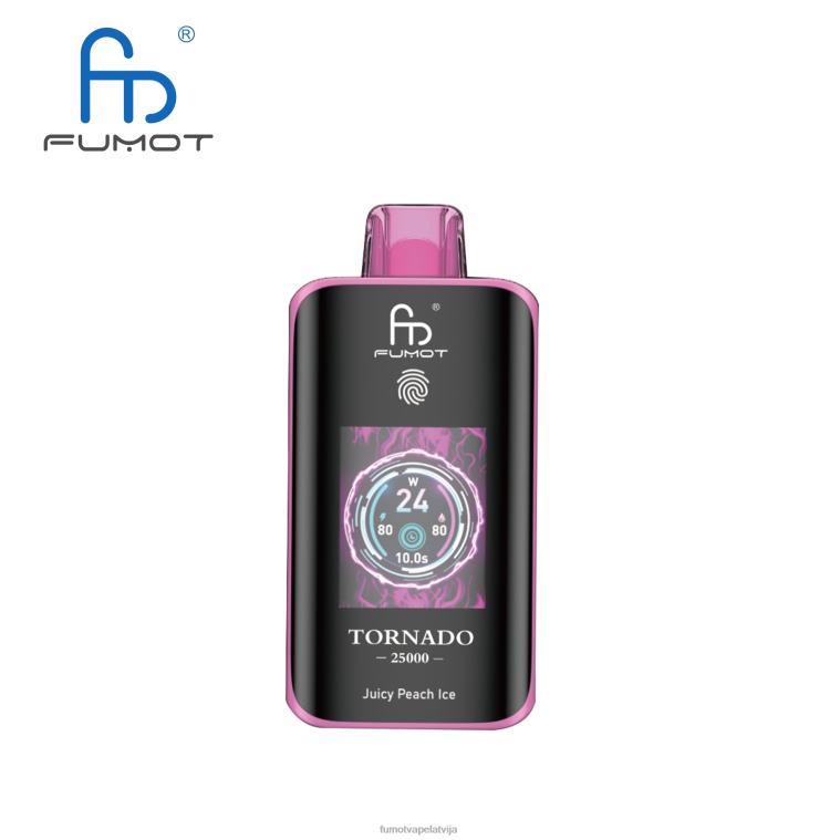 Fumot Vape Price | Fumot Tornado 25000 vienreizējās lietošanas vape sulīgs persiku ledus 204XL7