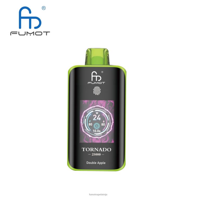 Fumot Vape Review | Fumot Tornado 25000 vienreizējās lietošanas vape dubultais ābols 204XL5