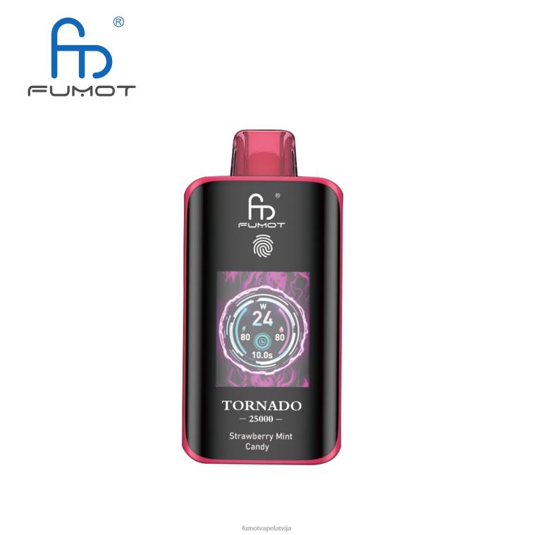 Fumot Vape Review | Fumot Tornado 25000 vienreizējās lietošanas vape zemeņu piparmētru konfektes 204XL15