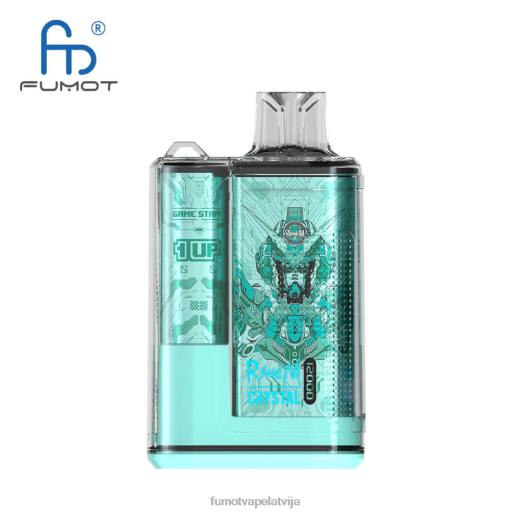 Fumot Crystal 12000 vienreizējās lietošanas tvaiku kaste - 20 ml (1 gab.) - Fumot Vape Price HZ2X2257 zils razz ledus