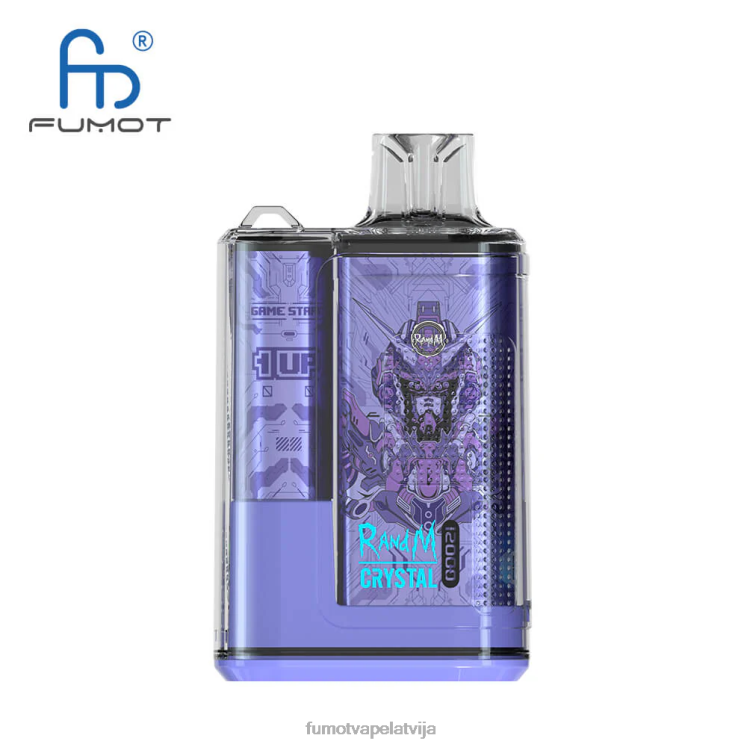 Fumot Crystal 12000 vienreizējās lietošanas tvaiku kaste - 20 ml (1 gab.) - Fumot Vape Price HZ2X2257 zils razz ledus