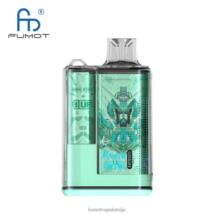 Fumot Crystal 12000 vienreizējās lietošanas tvaiku kaste - 20 ml (1 gab.) - Fumot Vape Price HZ2X2257 zils razz ledus