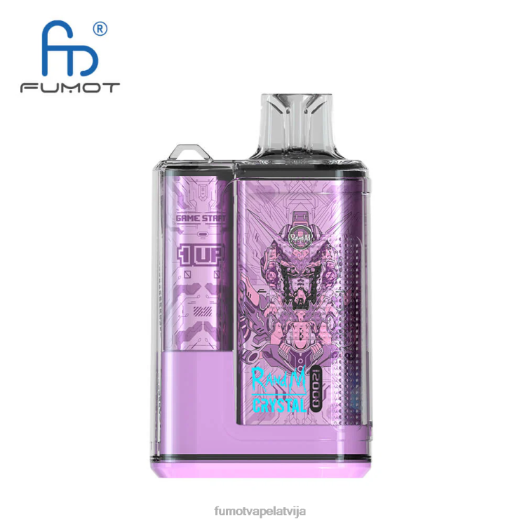 Fumot Crystal 12000 vienreizējās lietošanas tvaiku kaste - 20 ml (1 gab.) - Fumot Vape Price HZ2X2257 zils razz ledus