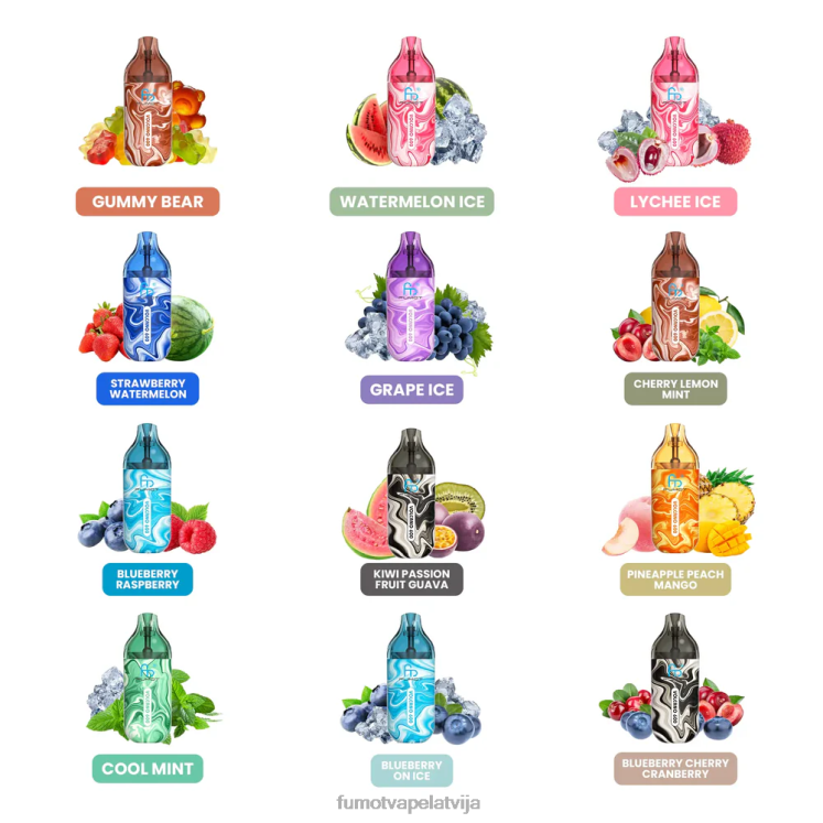 Fumot Volcano 600 tpd saderīgs vienreizējās lietošanas vape - 2ml (3 gab. komplektā) - Fumot Shop HZ2X2294 ananāsu persiku mango
