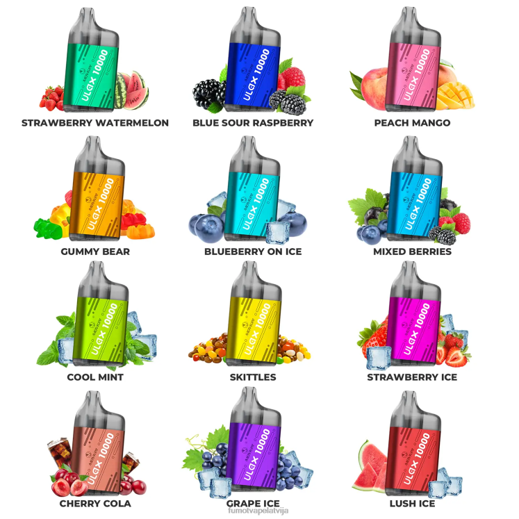 Fumot Movkin Ulax 10000 vienreizējās lietošanas vape pod - 12ml (1 gab.) - Fumot Cena HZ2X2312 persiku mango