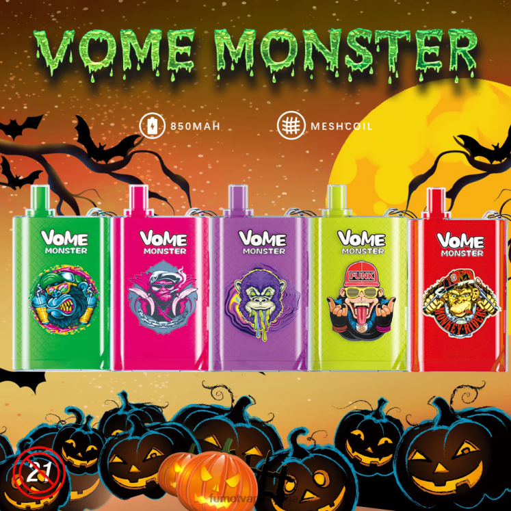 Fumot Vome Monster 10000 vienreizējās lietošanas vape pod ierīce - 20 ml (1 gab.) - Fumot Cena HZ2X2432 jauktas ogas