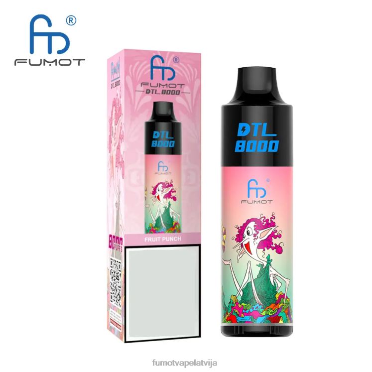 Fumot DTL 8000 vienreizējās lietošanas vape pildspalva - 16 ml (1 gab.) - Fumot Vape Sale HZ2X2416 melleņu piparmētra