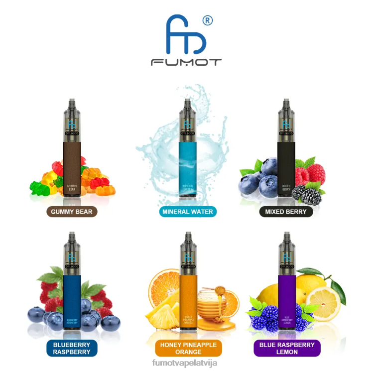 Fumot DTL vienreizējās lietošanas vape pildspalva 9000-18ml (1 gab.) - Fumot Technology HZ2X2369 zilo aveņu citronu