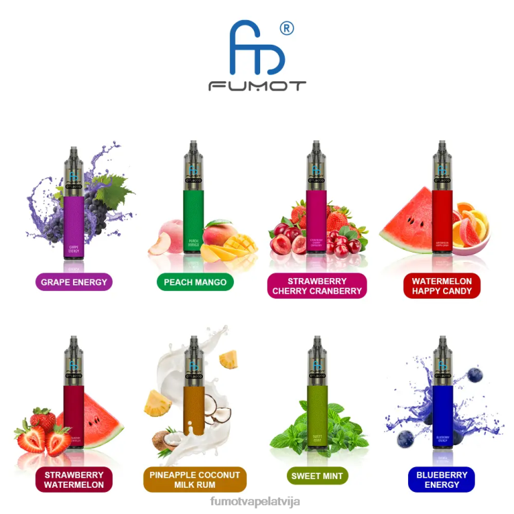 Fumot DTL vienreizējās lietošanas vape pildspalva 9000-18ml (1 gab.) - Fumot Vape Price HZ2X2377 melleņu enerģija