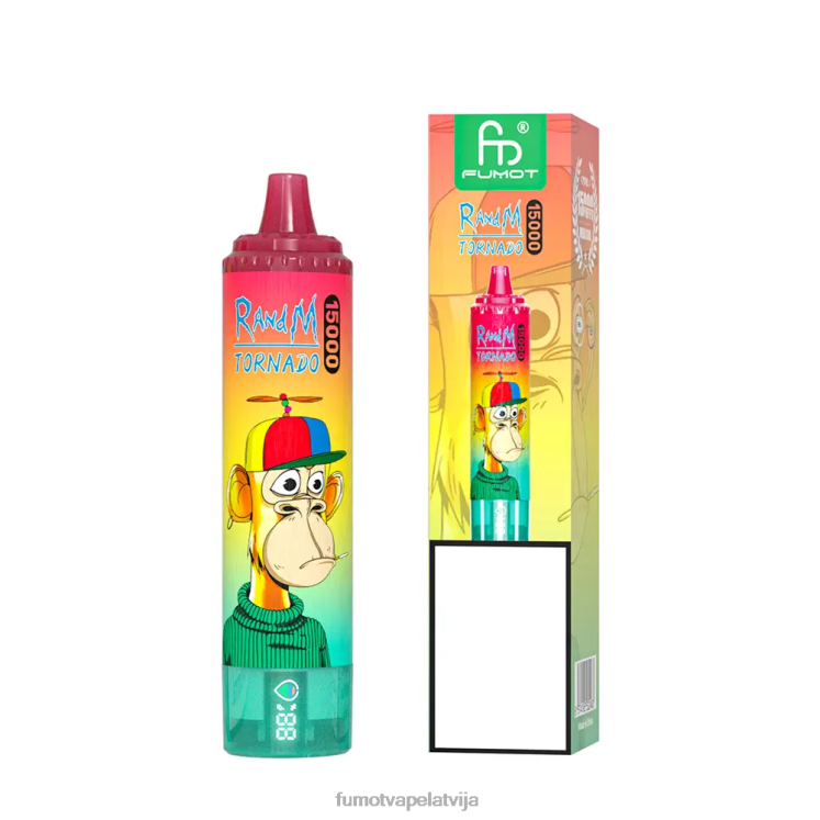 Fumot Tornado 15 000 vienreizējās lietošanas vape - 25 ml (1 gab.) - Fumot Shop HZ2X2184 zemeņu kivi