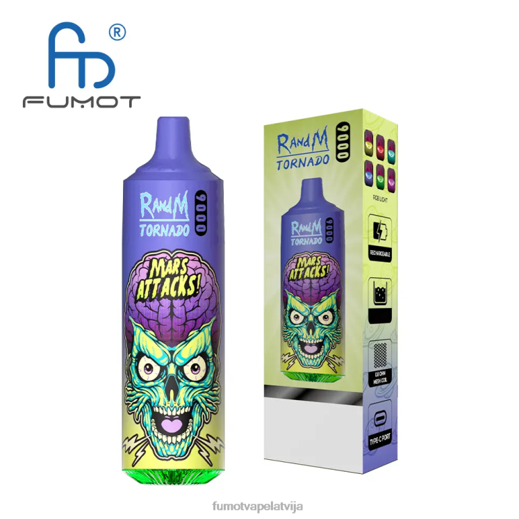 Fumot Tornado 18 ml 9000 vienreizējās lietošanas vape pildspalva (1 gab.) - Fumot Store HZ2X230 melleņu ķiršu dzērvenes