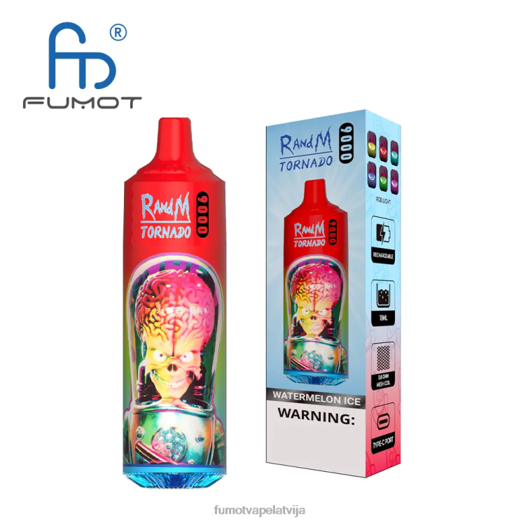 Fumot Tornado 18 ml 9000 vienreizējās lietošanas vape pildspalva (1 gab.) - Fumot Store HZ2X230 melleņu ķiršu dzērvenes