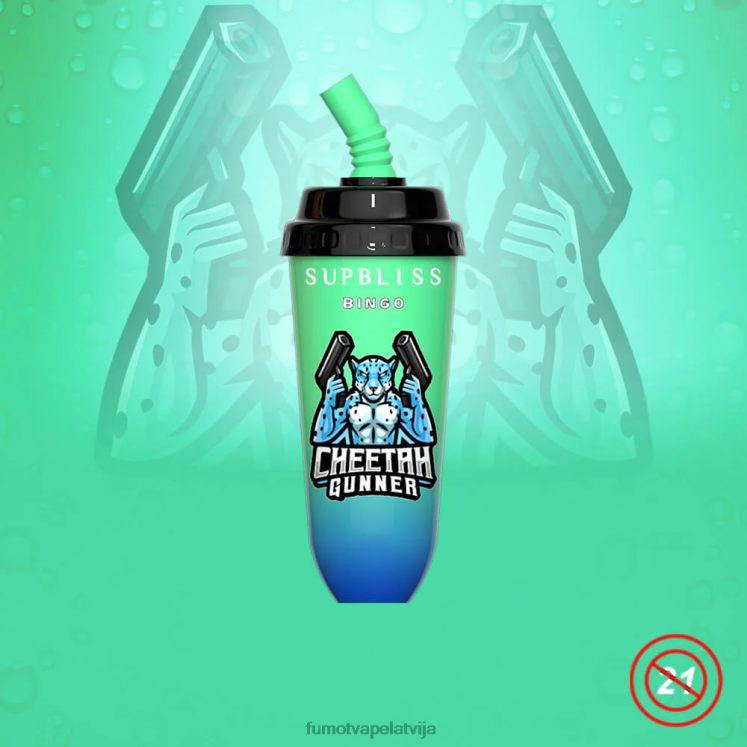 Fumot Supbliss Bingo 16 ml 8000 vienreizējās lietošanas vape pod ierīce (1 gab.) - Fumot Technology HZ2X2409 zemeņu mango