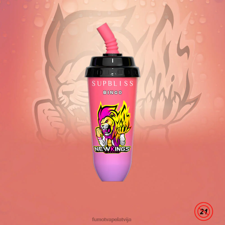 Fumot Supbliss Bingo 16 ml 8000 vienreizējās lietošanas vape pod ierīce (1 gab.) - Fumot Technology HZ2X2409 zemeņu mango