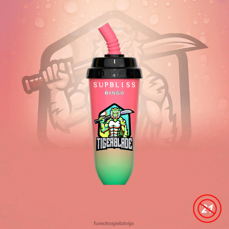 Fumot Supbliss Bingo 16 ml 8000 vienreizējās lietošanas vape pod ierīce (1 gab.) - Fumot Technology HZ2X2409 zemeņu mango