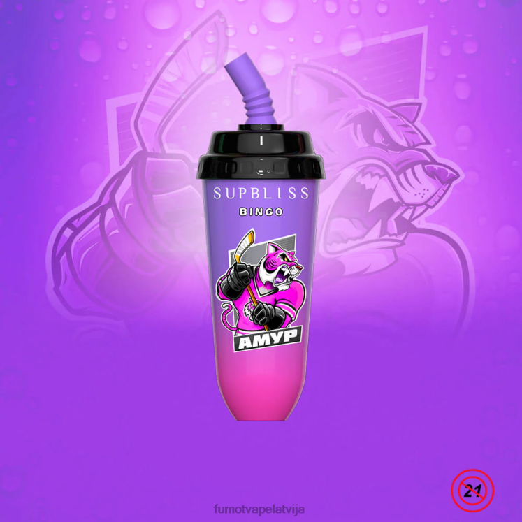 Fumot Supbliss Bingo 16 ml 8000 vienreizējās lietošanas vape pod ierīce (1 gab.) - Fumot Technology HZ2X2409 zemeņu mango