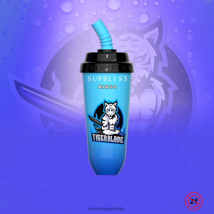 Fumot Supbliss Bingo 16 ml 8000 vienreizējās lietošanas vape pod ierīce (1 gab.) - Fumot Technology HZ2X2409 zemeņu mango