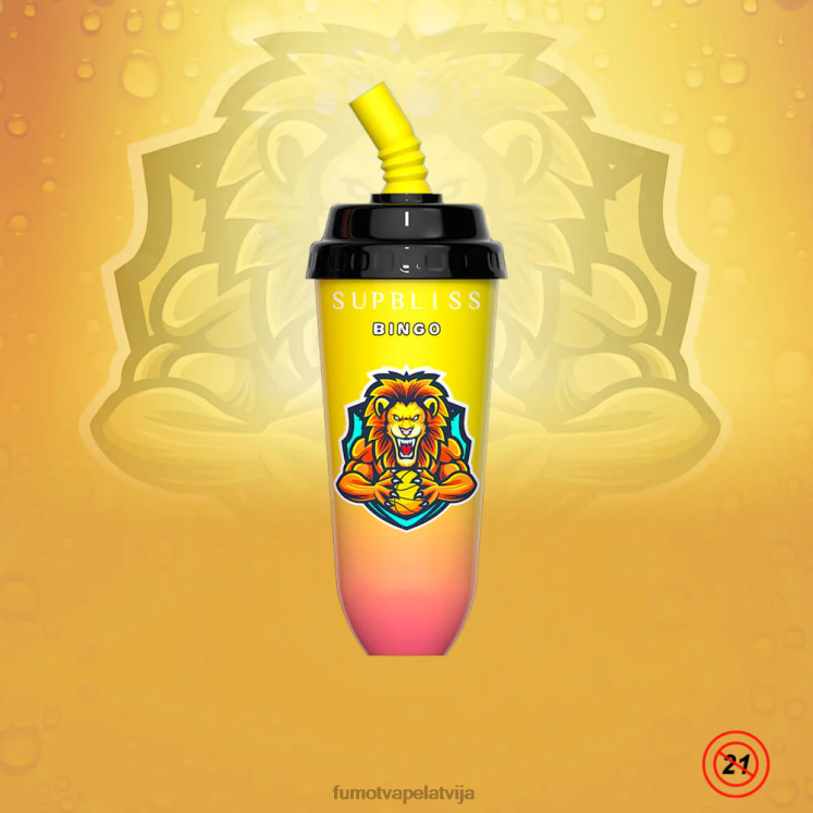 Fumot Supbliss Bingo 16 ml 8000 vienreizējās lietošanas vape pod ierīce (1 gab.) - Fumot Technology HZ2X2409 zemeņu mango