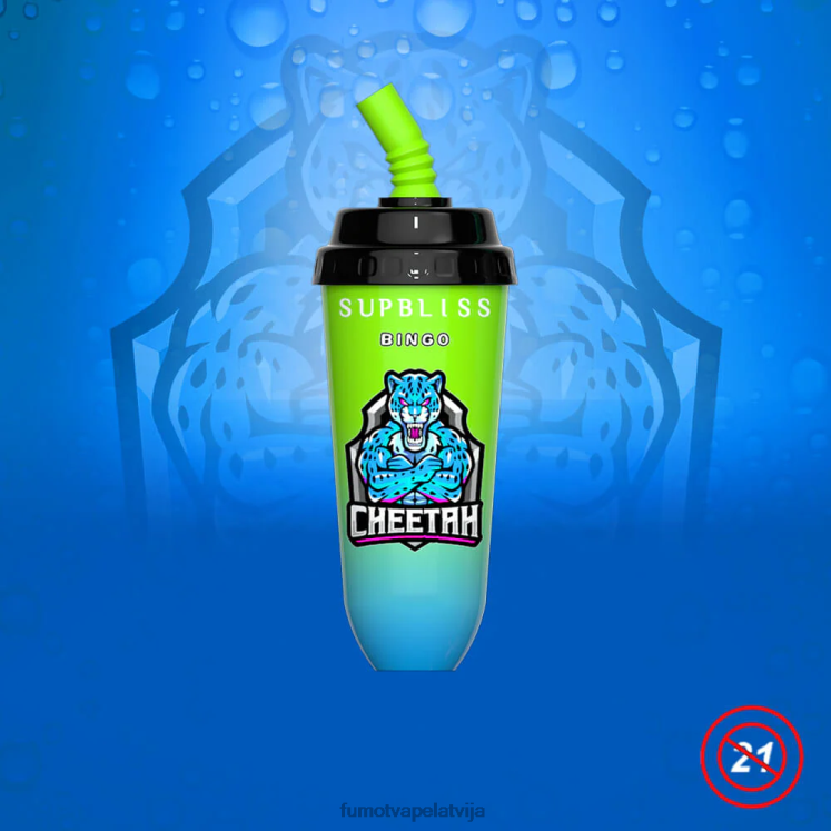 Fumot Supbliss Bingo 16 ml 8000 vienreizējās lietošanas vape pod ierīce (1 gab.) - Fumot Technology HZ2X2409 zemeņu mango